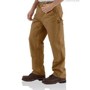 NWT Carhartt Loose Fit Washed Duck Double-Front Utility Work Pant 32/32 Brown